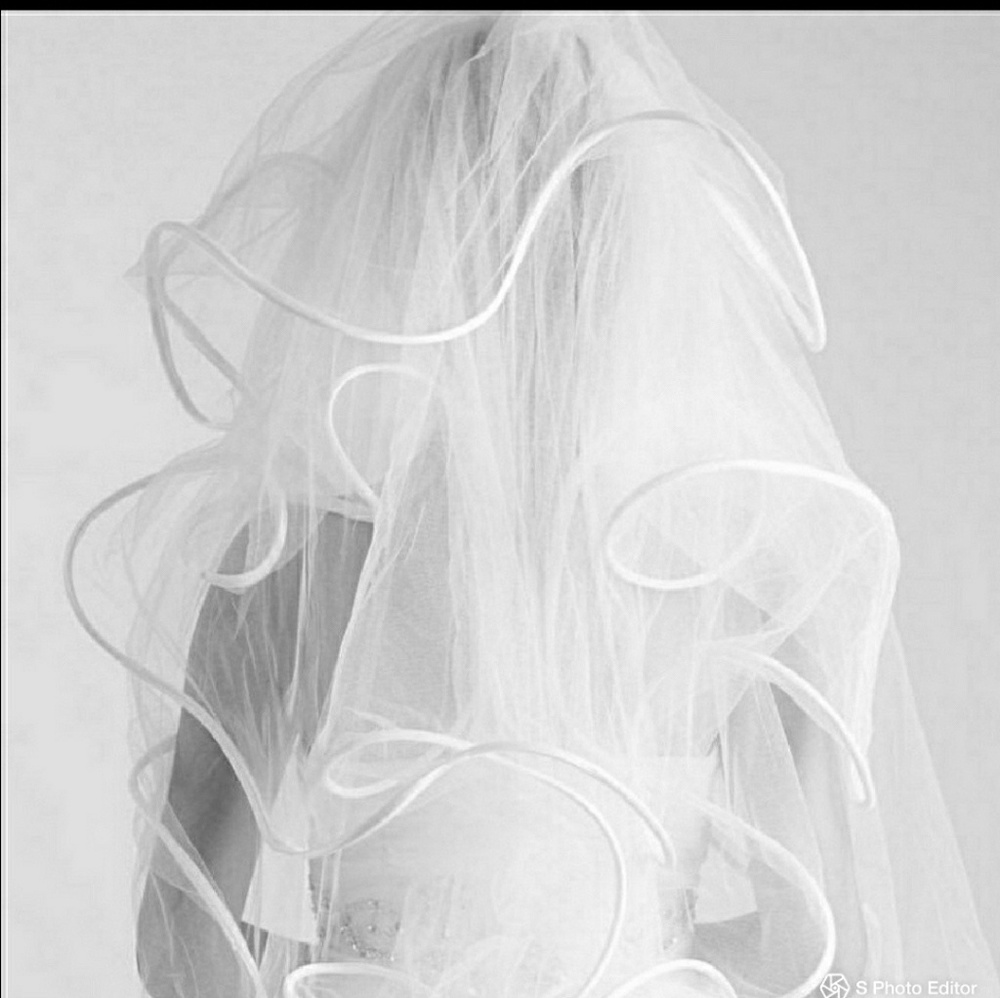 beautiful wedding veil white